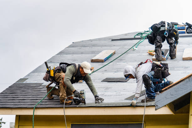 Professional Gutter Installation technician working in Lockeford, CA